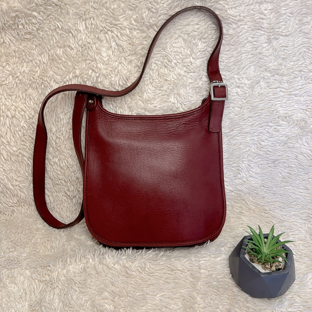 Coach Burgundy Crossbody Hippie Bag